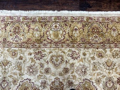 Turkish Oushak Rug 6x9, Vintage, Beige