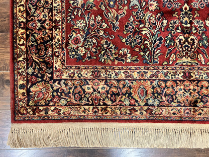Karastan Rug 5.9 x 9 Red Sarouk #785, Wool Karastan Carpet, Original 700 Series, Vintage Karastan Oriental Rug Discontinued