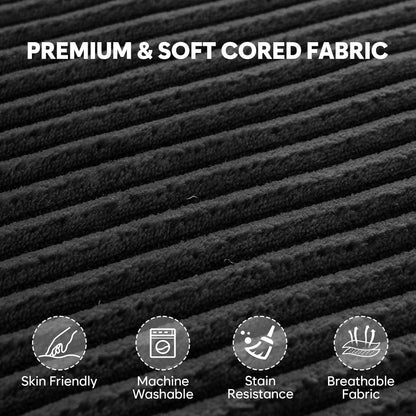 Folding Sofa Bed Convertible Black Pillow Included