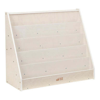 Single Sided Book Display Classroom Bookshelf White Wash