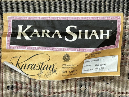 Karastan Rug 8x11 Navy Serapi, Kara Shah Rug, Navy Blue, Vintage Karastan Area Rug Wool Pile Karastan Rug