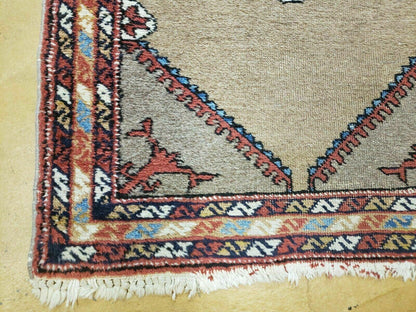 2'4" X 11' Antique Handmade Turkish Wool Rug Runner Carpet Camel Hair Nice