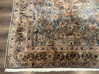 Silk Turkish Kayseri Rug 5x7, Light Blue