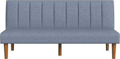 Beige Convertible Futon Sofa Bed For Living Room Use