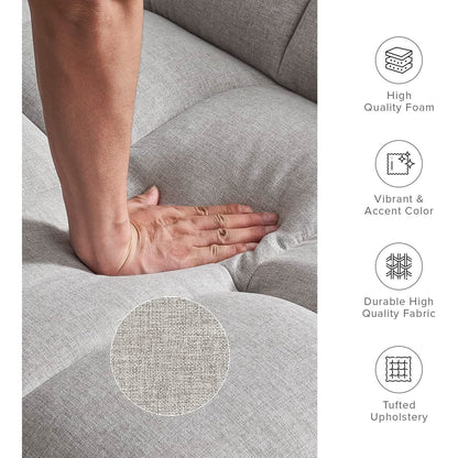Gray Fabric Twin Futon Sofa Bed With Arms For Small Rooms