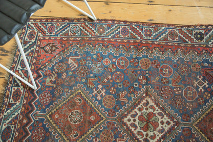 4x5 Antique Qashqai Square Rug
