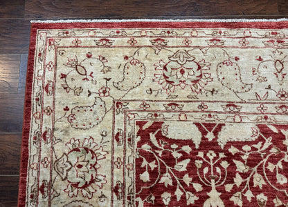 Pakistani Chobi Rug 8x10, Red, Handmade