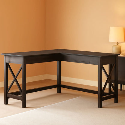 60 Inch L Shaped Desk Modern Farmhouse Home Office