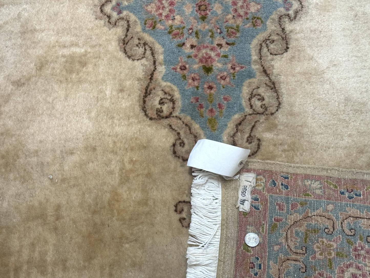 Persian Kerman Rug 6x9, Pastel Colors, Semi Open Field