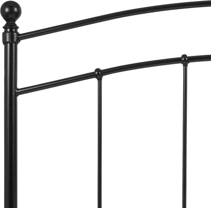 Contemporary Black Metal Queen Size Headboard with Support