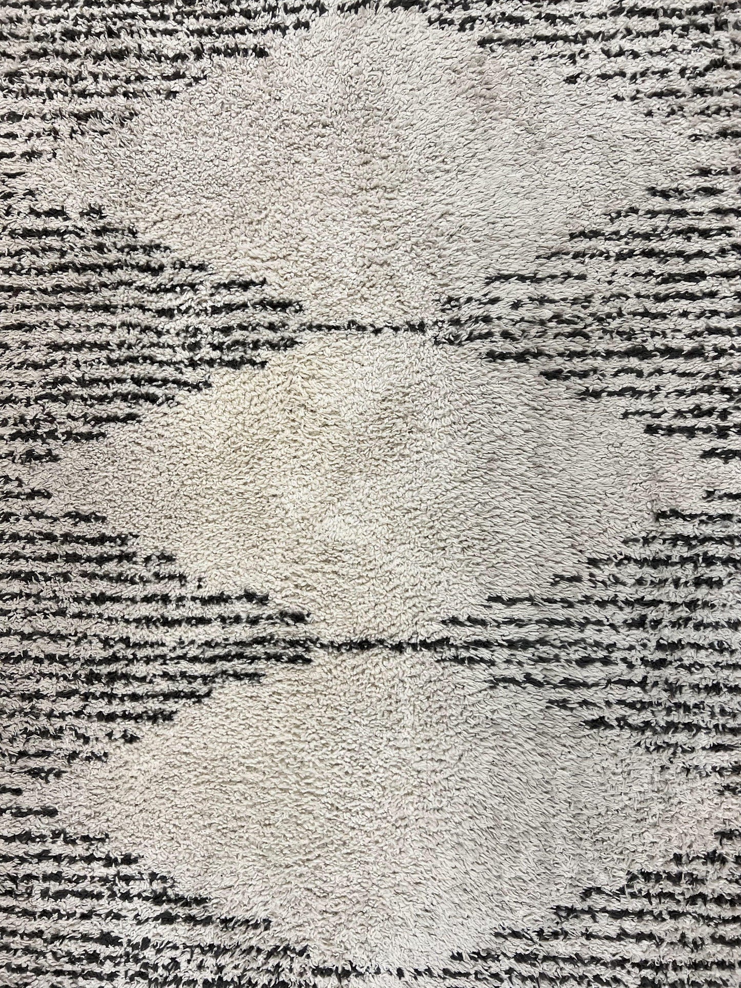 Shag Rug 5x8, Off White and Black Modern Contemporary Shag Area Rug, Moroccan Style Rug 5 x 8 ft, Medium Sized Rug, nuLoom Rug