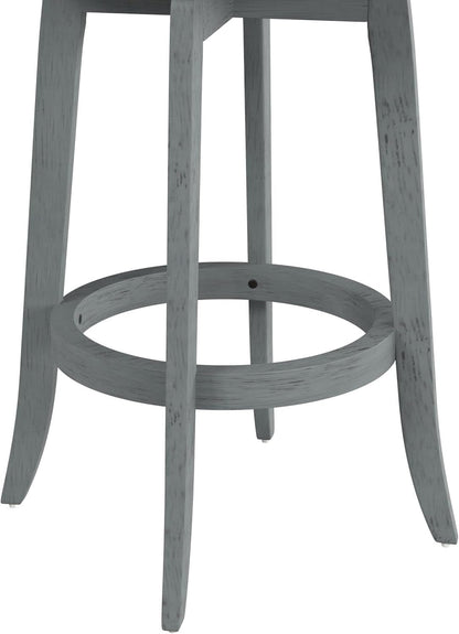 Bar Height Swivel Stool 30 Inch Blue Wire Brush Finish