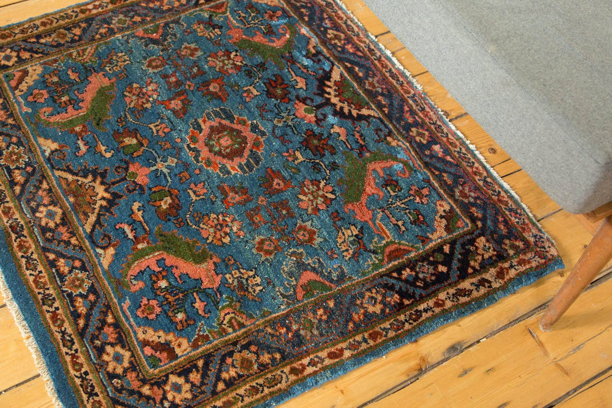 3x3.5 Vintage Fine Engelas Square Rug