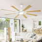 72 Inch White Ceiling Fan With Lights And Remote DC Motor