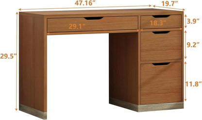 Espresso Forty Eight Inch Desk For Small Home Office