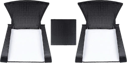 Outdoor Edna Black White Cushion 3 Piece Patio Lounge Set