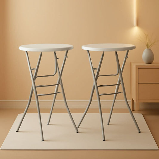 White 28 Inches Folding Cocktail Table Removable Legs