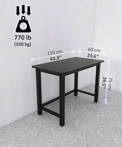 43 Inch Home Office Desk With Heavy Duty Steel Frame