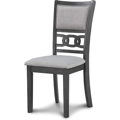 Gray 5 Piece Dining Table Set With 4 Chairs For Kitchen