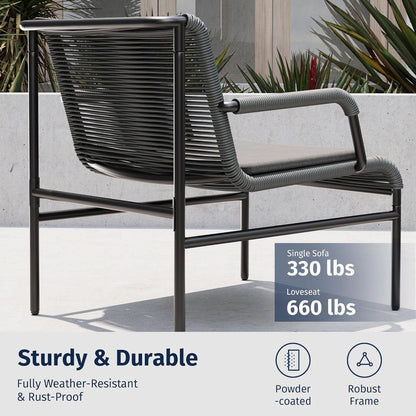 Stylish Four Piece Patio Furniture Set for Outdoor Comfort