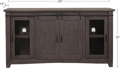 Sierra 65 Inch Grey TV Stand for Living Room Console