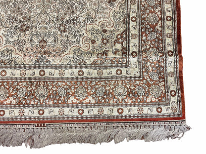 4' X 6' Vintage Fine Handmade Chinese Oriental Silk Rug 400 KPSI Wow