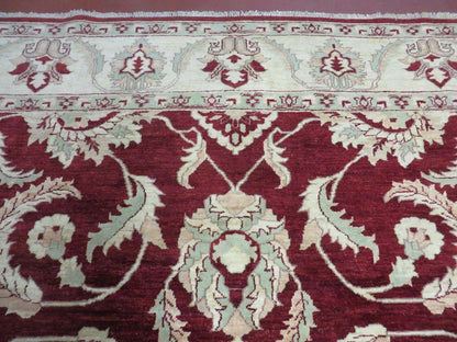 8' X 10' Vintage Fine Handmade Peshawar Agra Chobi Rug