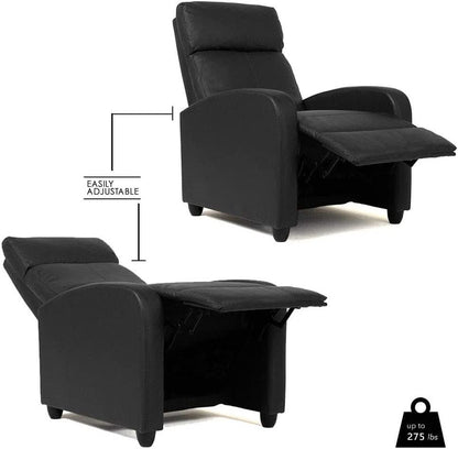 Brown Recliner Chair With Lumbar Support And Plush Comfort