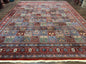 Wonderful Persian Qum Rug 10x13, Panel Design, Fine 260 KPSI, Signed, Red Multicolor