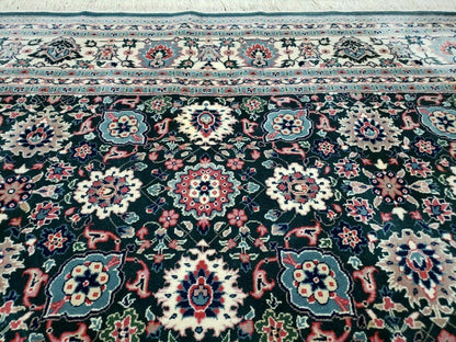 8' X 10' Handmade Indian Oriental Wool Rug Carpet Organic Dye Forest Green Nice