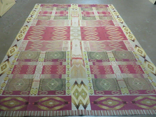 7' X 10' Michaelian & Kohlberg Handmade Aubusson Design Needlepoint Rug Rare