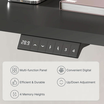 Electric Height Adjustable Standing Desk 48 X 24 Black