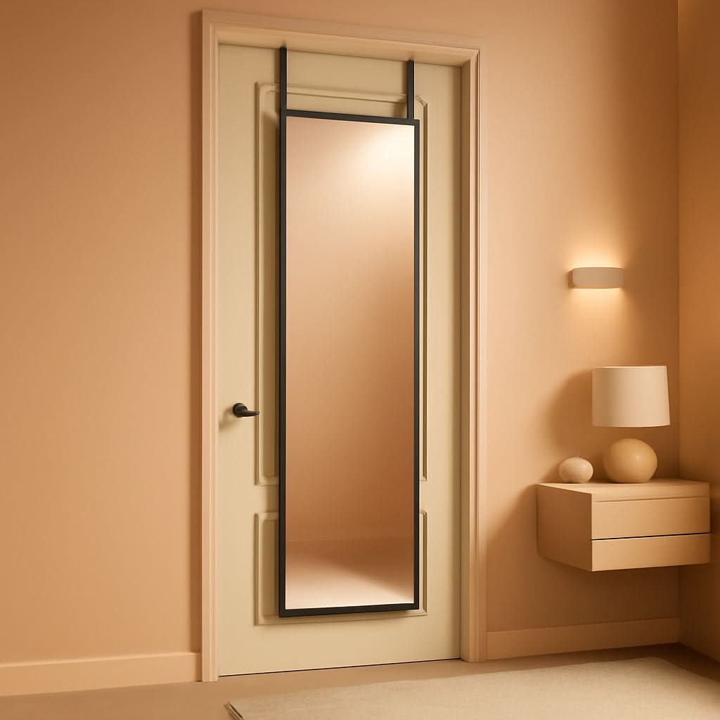 48x14 Inch Full Length Tempered Glass Door Mirror Over Door