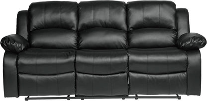 Humphreys Double Reclining Loveseat Black Faux Leather