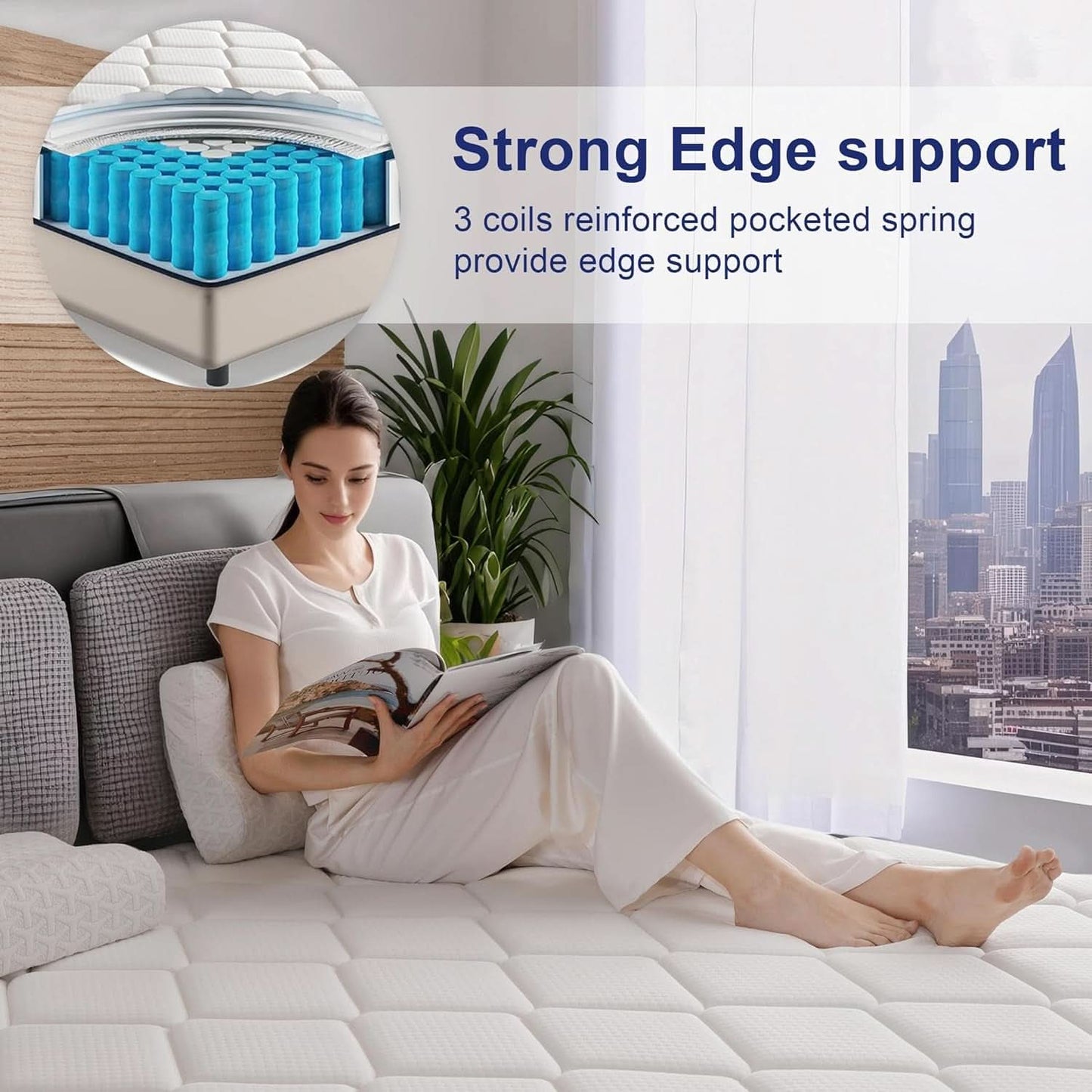 Queen Certipur Memory Foam Hybrid Edge Support Ultra Comfort Mattress Box