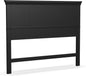 Stylish Black Queen Headboard with Raised Panel Design