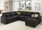 Dark Grey Sectional Sleeper Sofa With Pull Out Bed