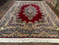 Power Loomed Persian Oriental Rug 9x12, Vintage Wool Pile, Kirman Design