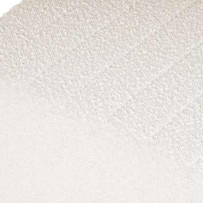 Cream Soft Boucle Upholstered Ottoman Footrest 18 Inches