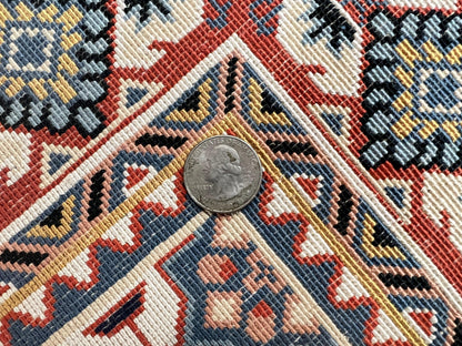 Turkish Kayseri Silk Rug 4x6, Hand Knotted Handmade Vintage Allover Pattern, Fine Silk Oriental Carpet 4 x 6 ft, Traditional Rug, Cream