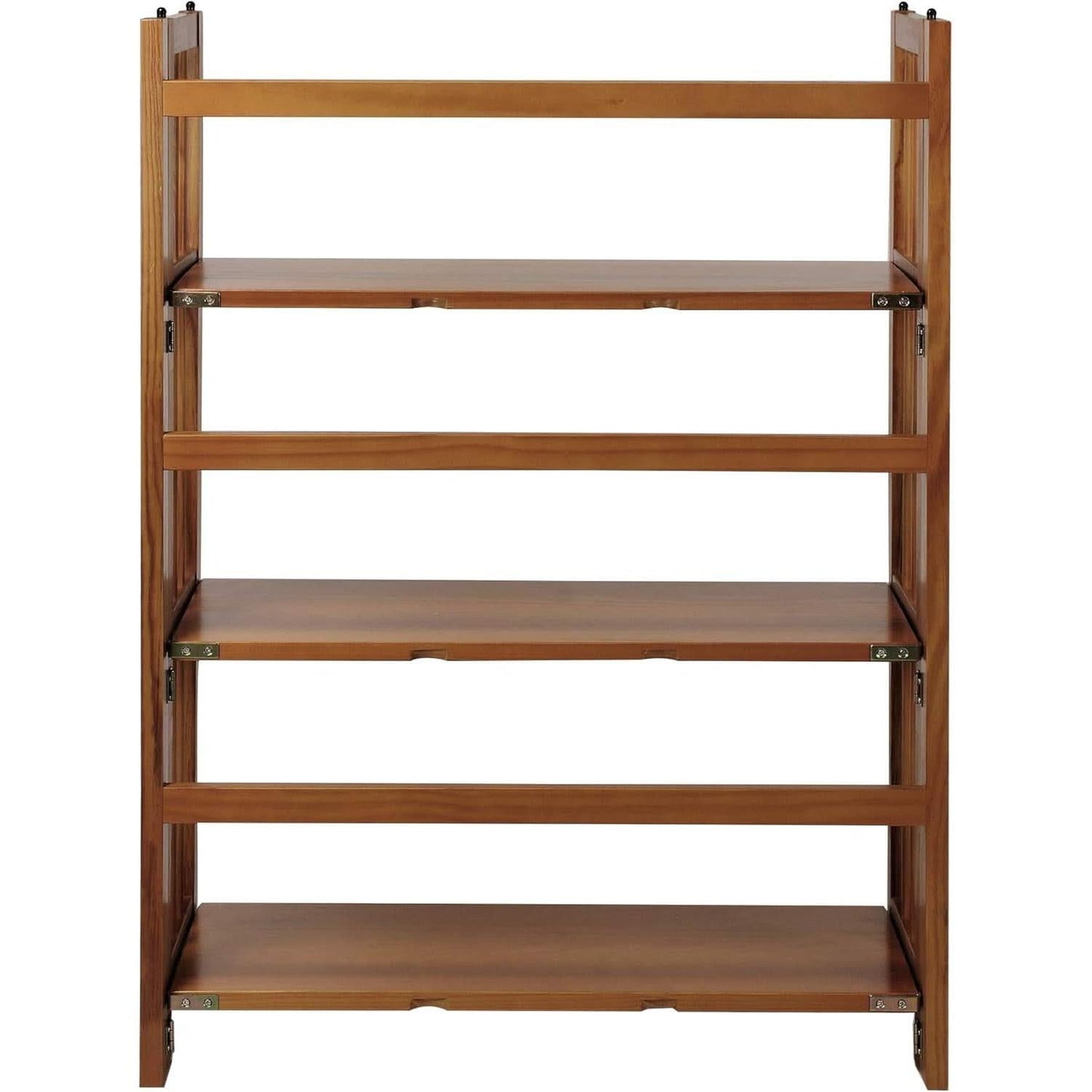 3 Shelf Stackable 27.5 Inch Wide Chestnut Fold Bookcase