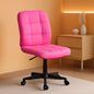 Clayton Pink Quilted Vinyl Mid-Back Swivel Office Chair