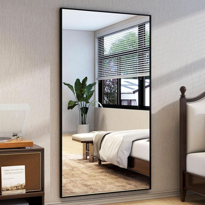 Full Length Mirror With Stand 34x76 Aluminum Frame