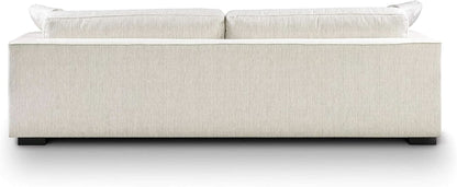 Capri Fabric Sofa Bright Ash Down Pillows Modern Living