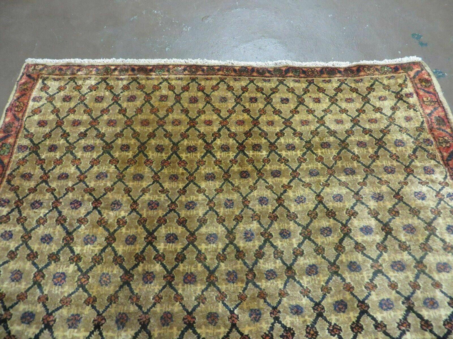 4' X 6' Handmade Indian Allover Wool Rug Camel Hair Color #119