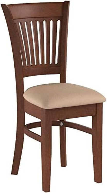 Vancouver Espresso Linen Upholstered Dining Chairs Set of 2