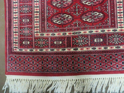 3' X 5' Vintage Fine Handmade Turkoman Bokhara Yamud Rug Carpet Nice