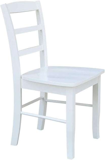Madrid Ladderback Dining Chairs Set Of Two White Finish