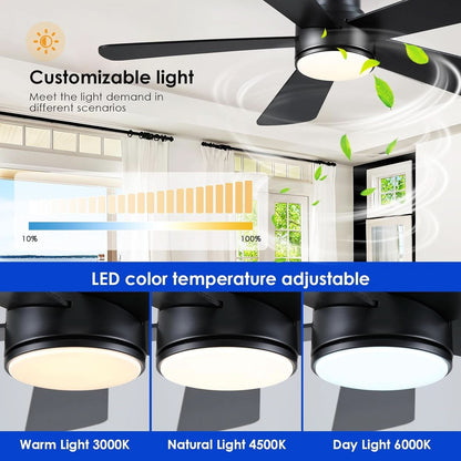 46 Inch DC Motor Ceiling Fan With Remote App Control