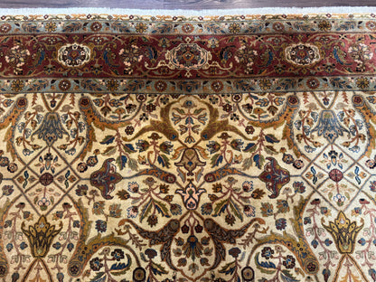 Indo Persian Rug 8x10, Teawash Bidjar Carpet, Allover Pattern